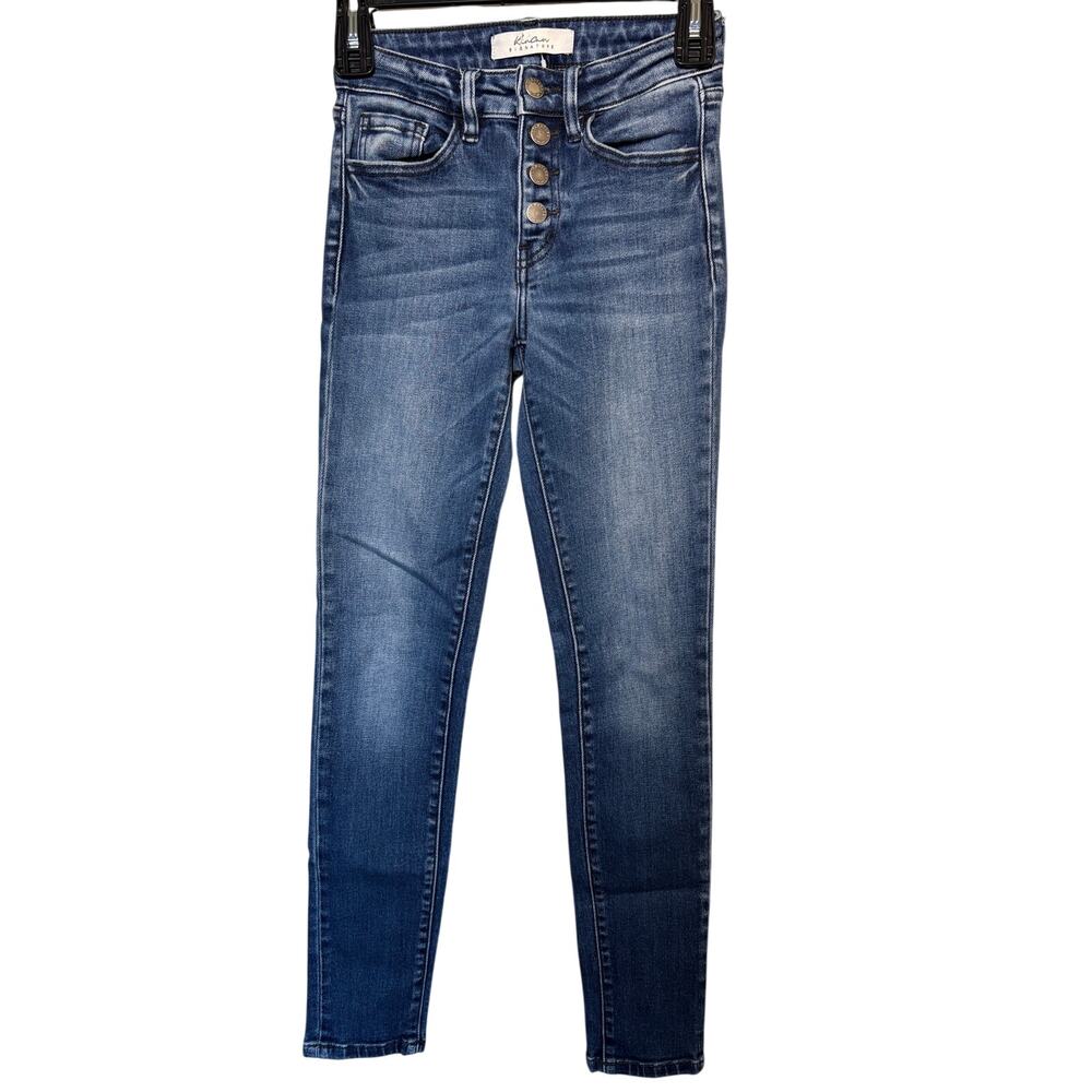 KanCan Signature Mid Rise Button Fly Skinny Jeans Size 23
